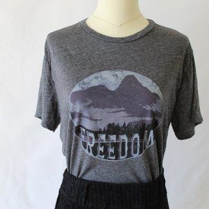 Grey Graphic "Freedom" Tee (NWT)